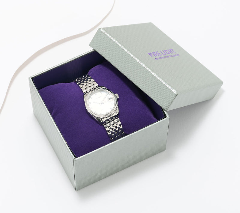 Fire Light Lab Grown Diamond 0.17cttw Watch, Stainless Steel — View 7