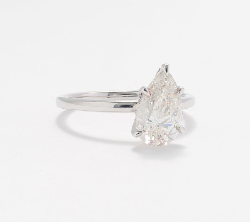 Fire Light Lab Grown Diamond Hidden Halo 2.00 cttw Ring, 14K White — View 2
