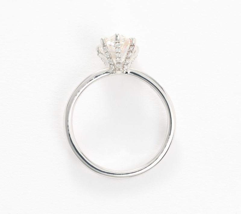 Fire Light Lab Grown Diamond Hidden Halo 2.00 cttw Ring, 14K White — View 3