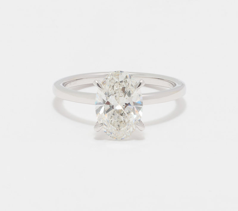 Fire Light Lab Grown Diamond Hidden Halo 2.00 cttw Ring, 14K White — View 11
