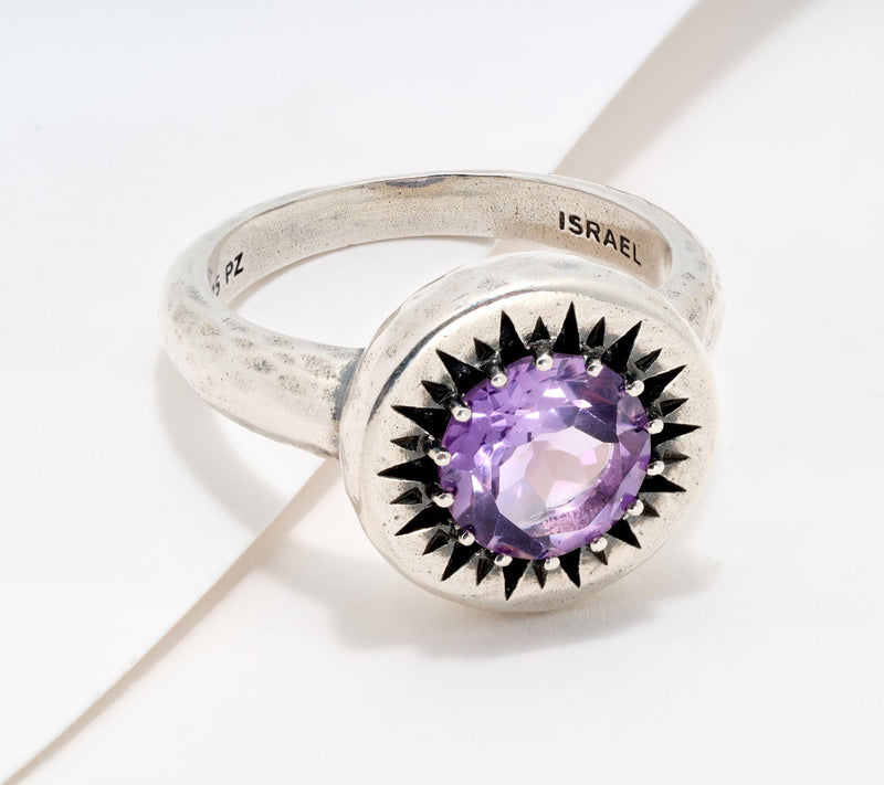 Or Paz Sterling Sunshine Design Gemstone Ring — View 8