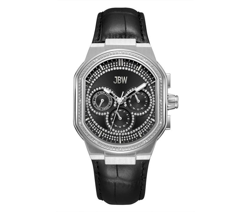 JBW Men's Orion Automatic Stainless Diamond Black Band Watch — Main view