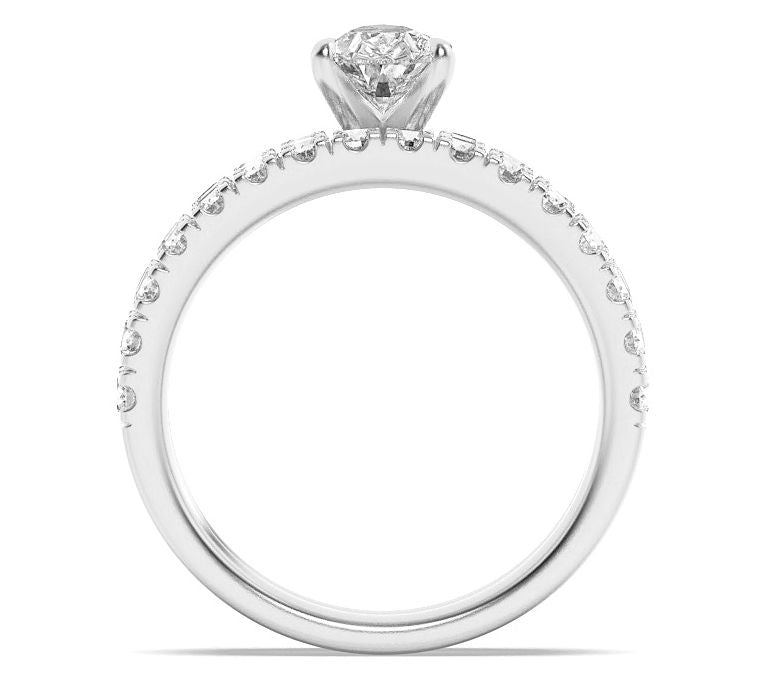 Fire Light 2.00 cttw Lab Grown Diamond Wedding Ring Set, 14K — View 4