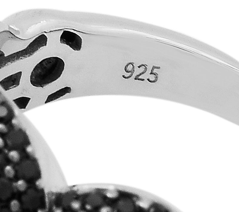 Affinity Gems Black Spinel & Green Chalcedony Ring, Sterling — View 6