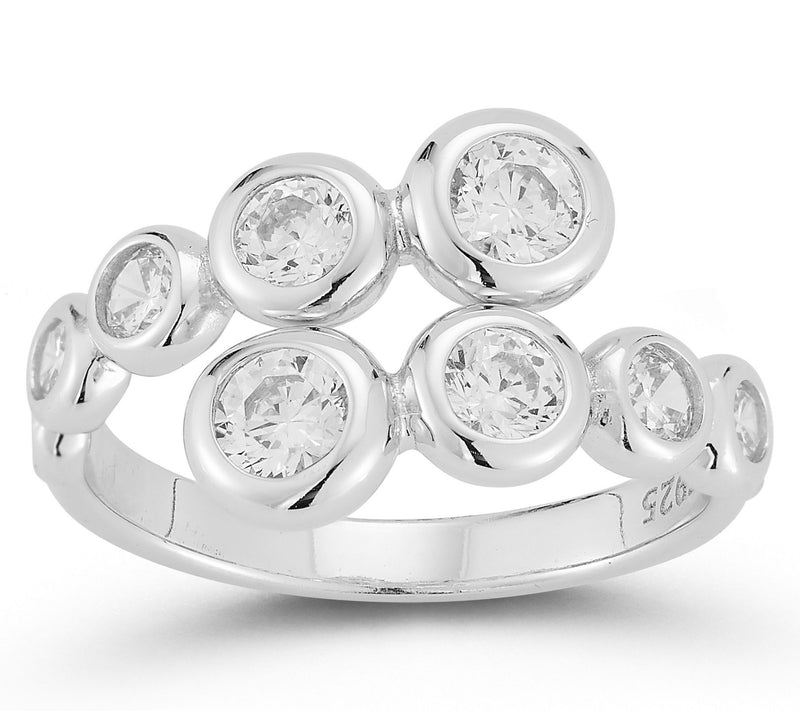 Rachel Zoe Round Bypass Ring, Sterling — View 8