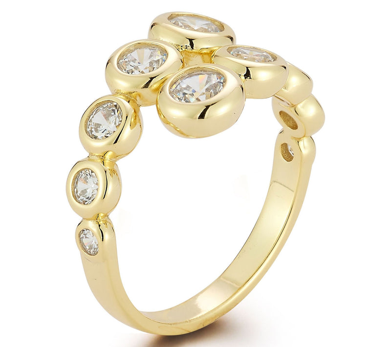 Rachel Zoe Round Bypass Ring, Sterling — View 2