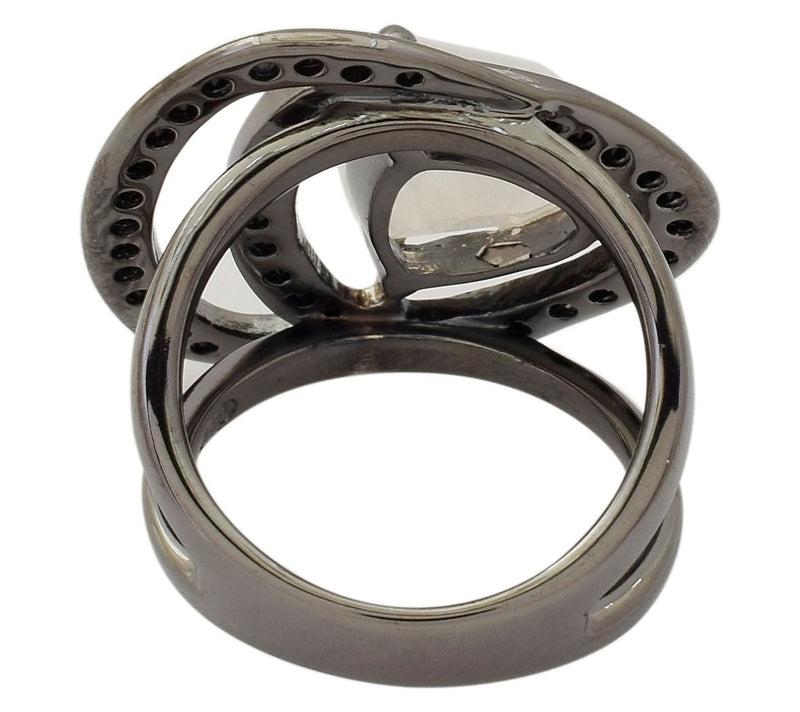 Affinity Gems Moonstone & Black Spinel Ring, Sterling — View 4