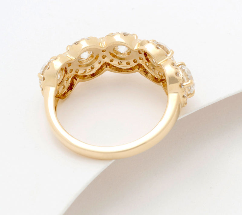 Fire Light Lab Grown Diamond 2.50 cttw 5-Stone Ring, 14K Gold — View 6