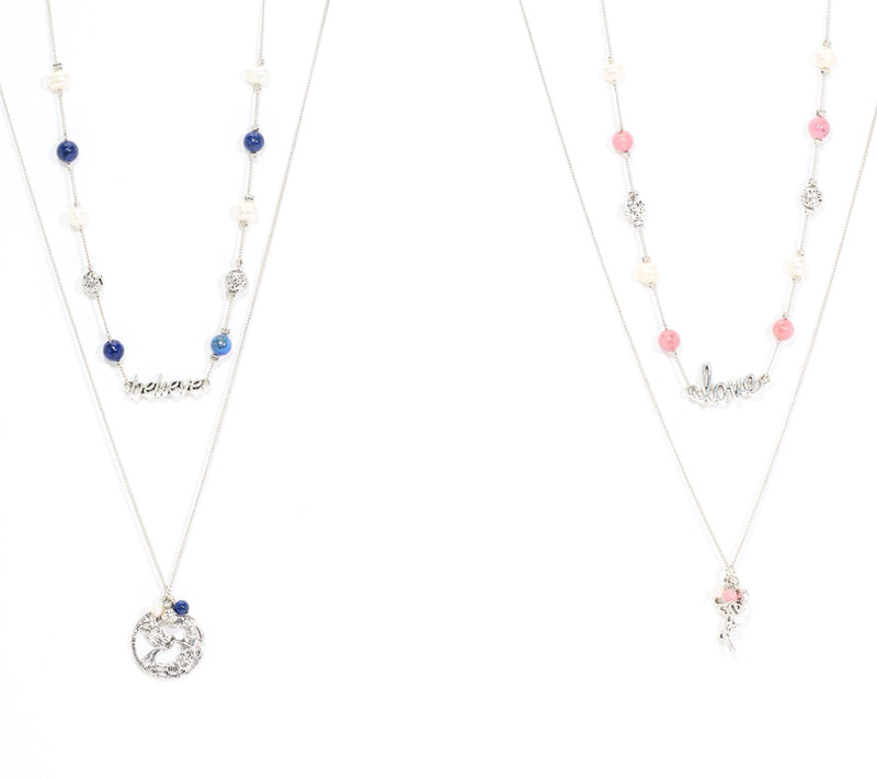 Zorbitz Set of 2 Lava Bead Inspirational Necklaces — View 7