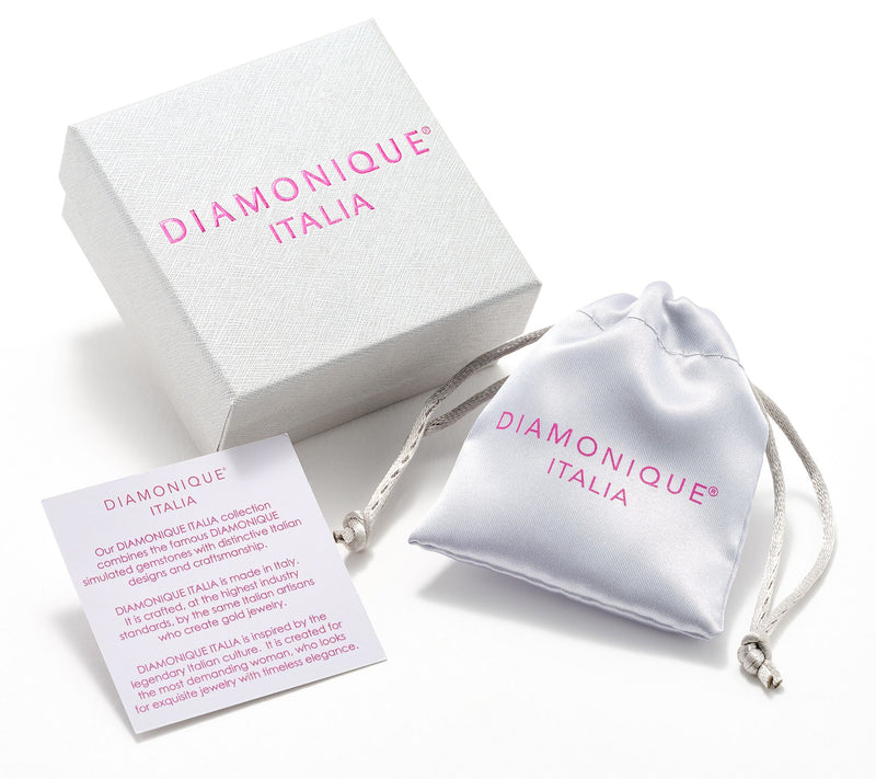 Diamonique Italia Hammered Earrings, Sterling Silver — View 3