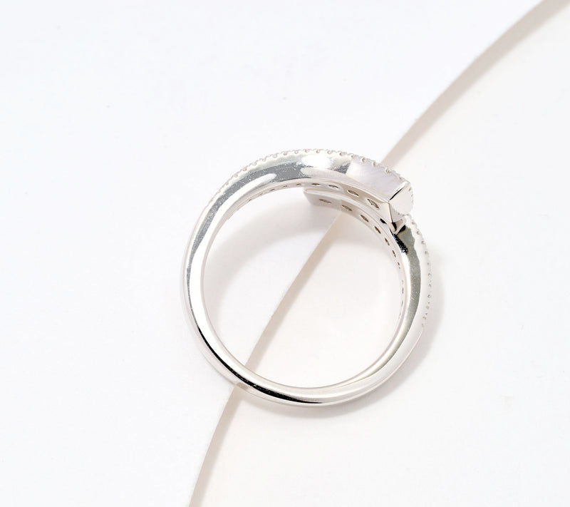 Affinity Diamonds 0.6 cttw Bypass Ring, Sterling Silver — View 5