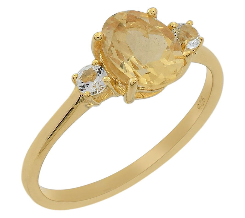 Affinity Gems 3-Stone Multi-Gemstone Ring, 14KGold Plated — View 14