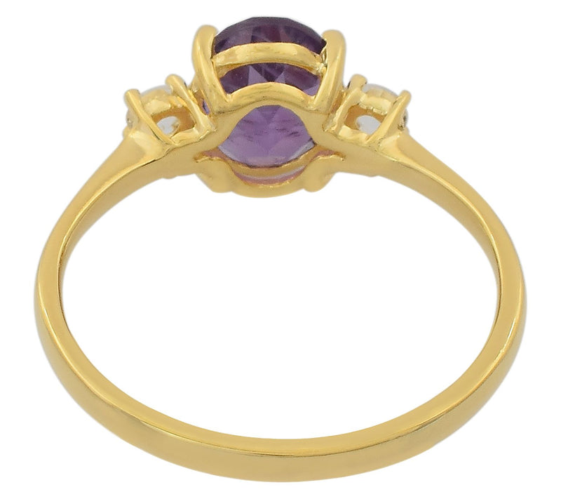 Affinity Gems 3-Stone Multi-Gemstone Ring, 14KGold Plated — View 4