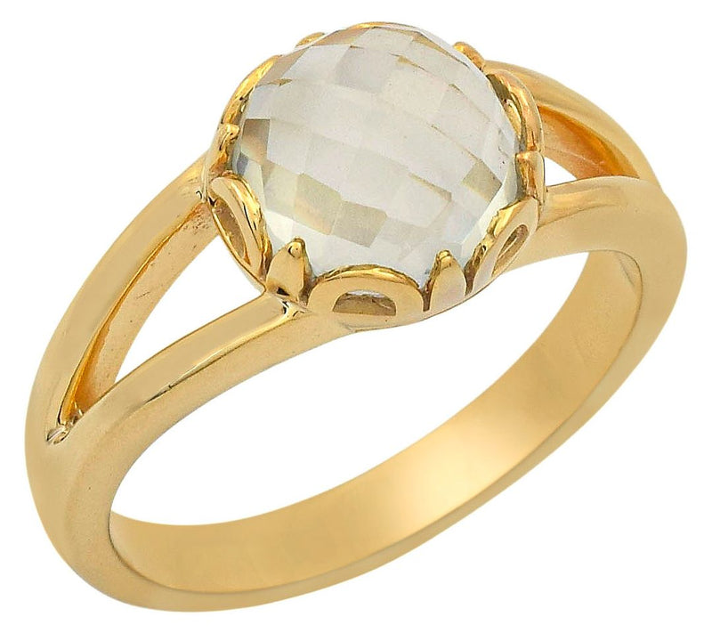 Affinity Gems Solitaire Gemstone Ring, 14K GoldPlated — View 14
