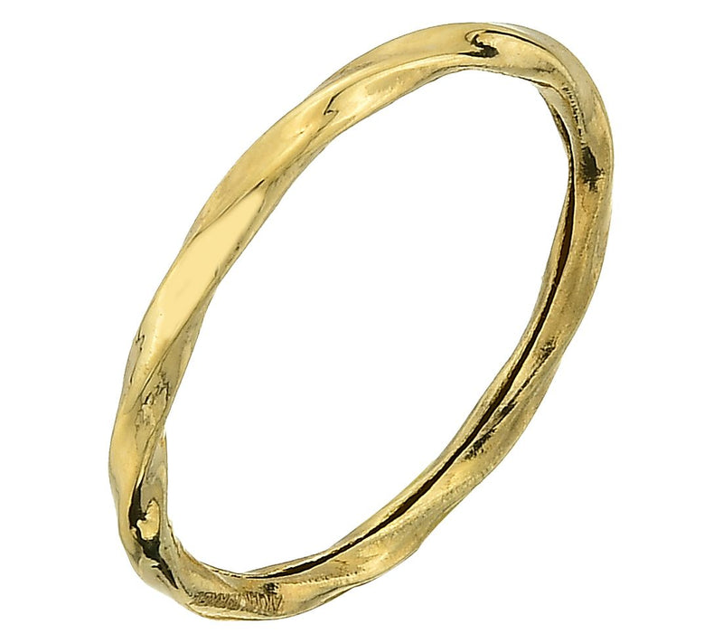 Adorna 14K Gold High Polished Twisted Band Ring — Main view