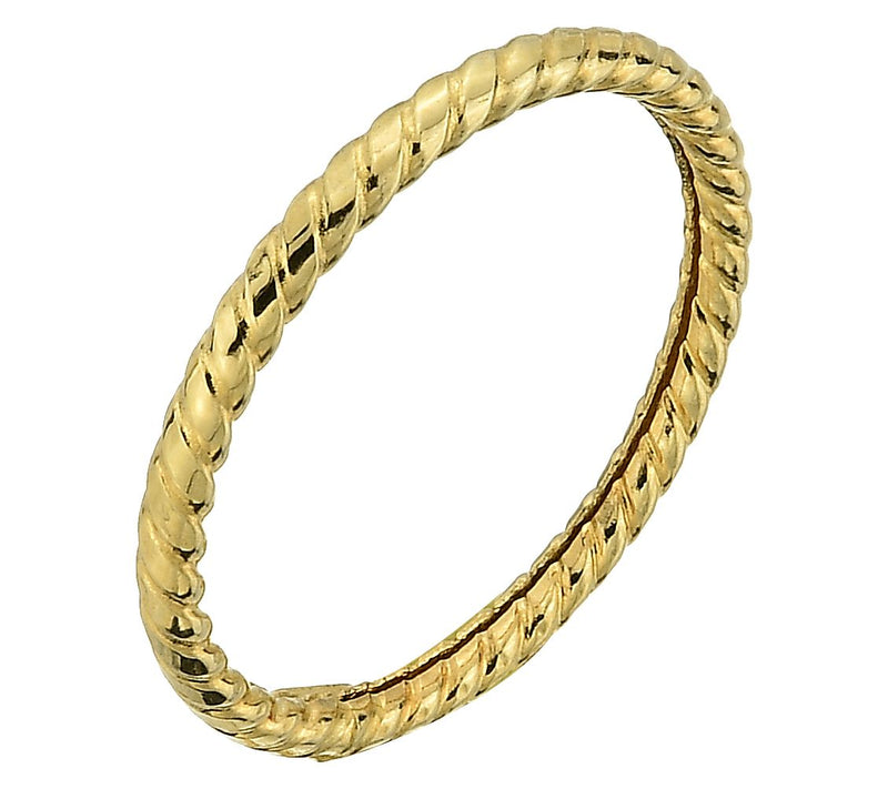 Adorna 14K Gold Polished Swirl Design Band Ring — Main view