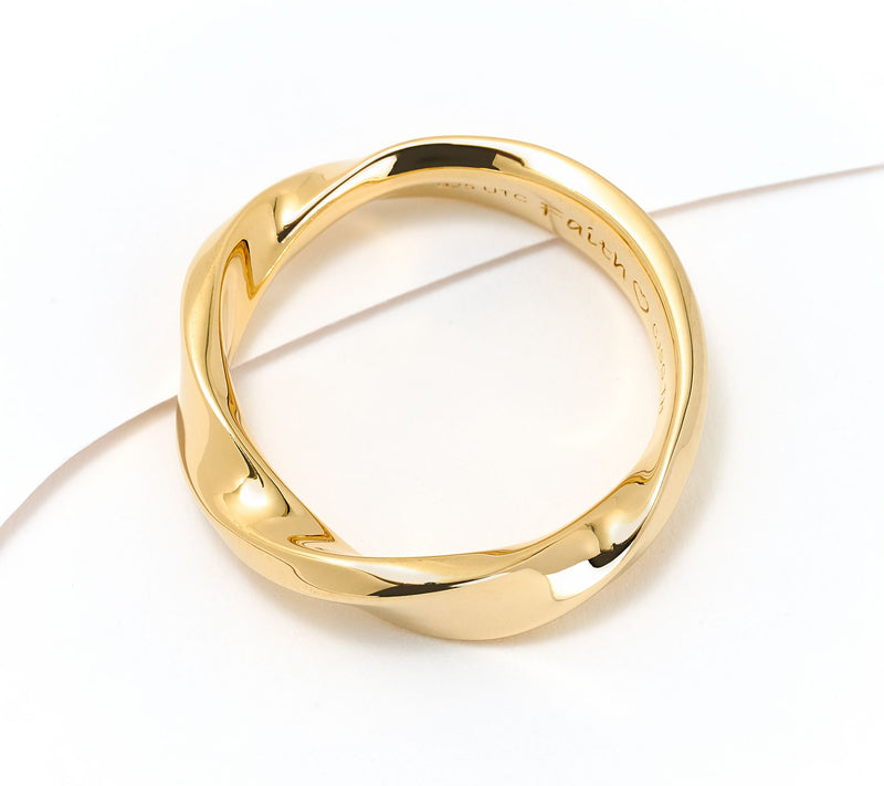 Christian James by Scott Grimes 14K Clad Ripple Message Band Ring — View 2