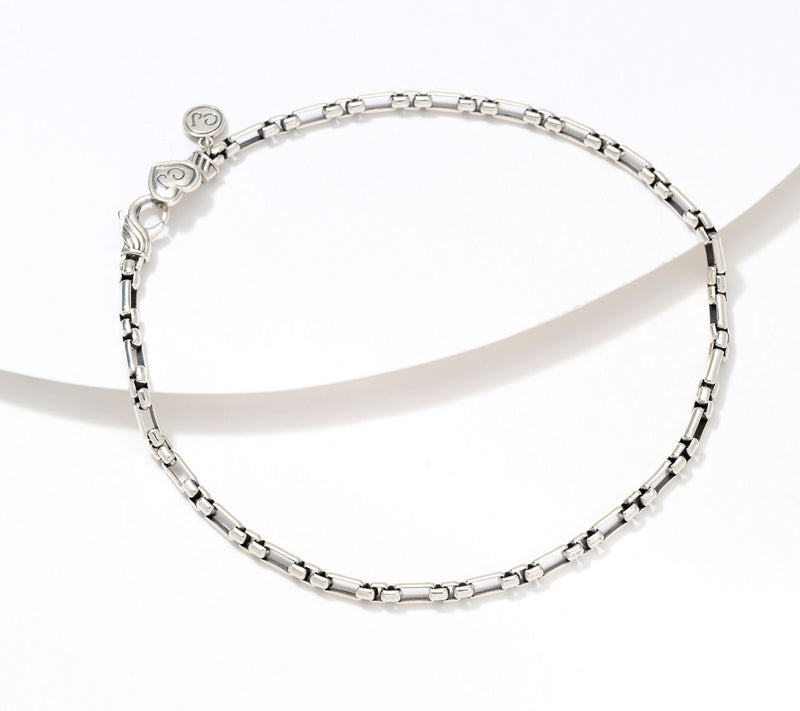 Christian James by Scott Grimes Sterling 3x1 Luciano Ankle Bracelet, 6.9g — Main view