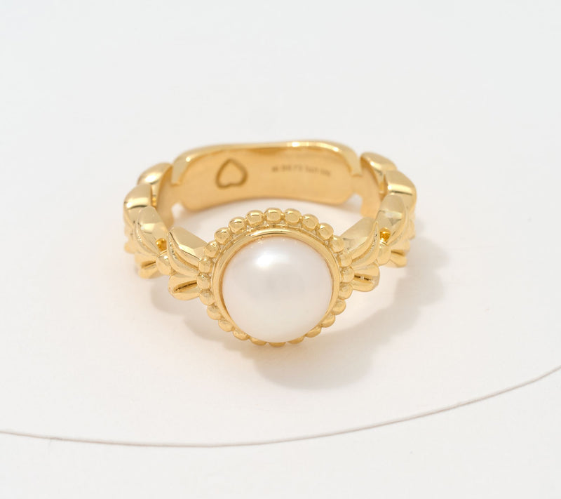 Christian James by Scott Grimes 14K Gold Clad 8mm Freshwater Pearl Ring — Main view