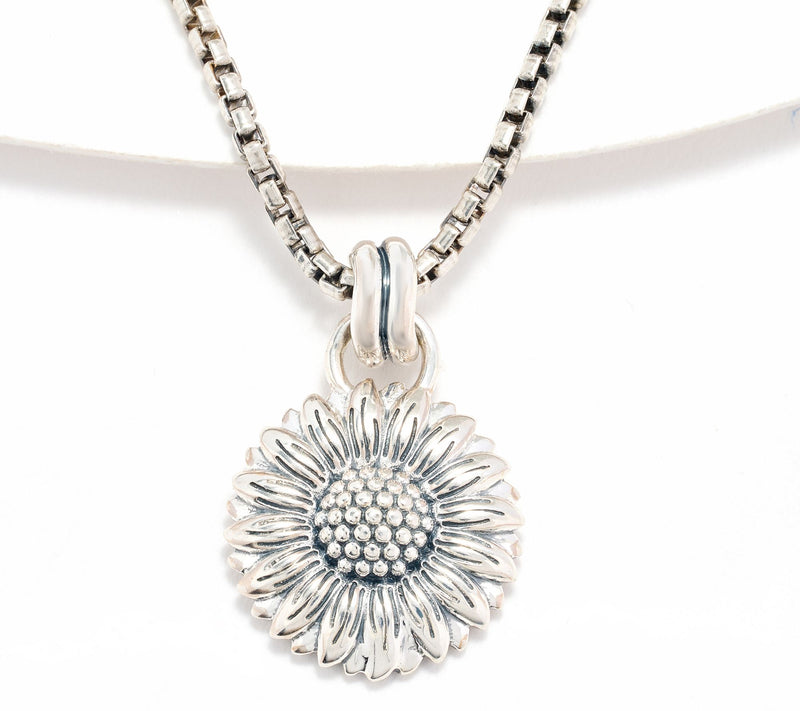 Christian James by Scott Grimes Sterling Floral Sunflower 16" Necklace — Main view