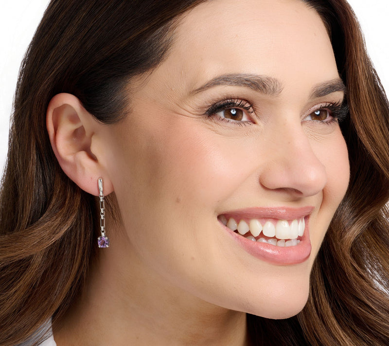 Christian James by Scott Grimes Sterling Silver Gemstone Drop Luciano Earring — View 5