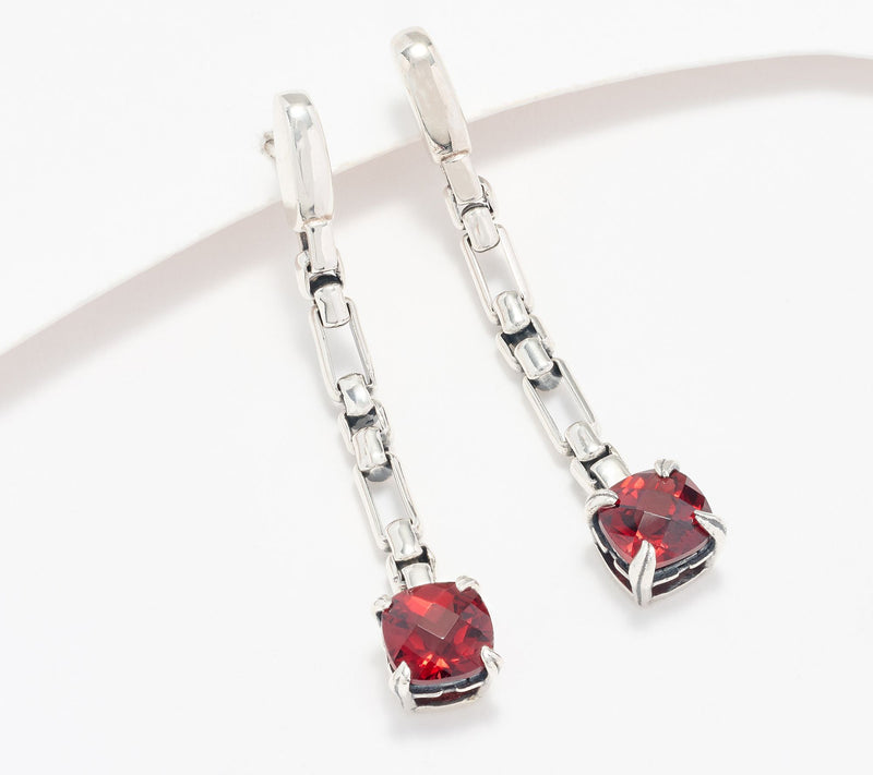 Christian James by Scott Grimes Sterling Silver Gemstone Drop Luciano Earring — View 10