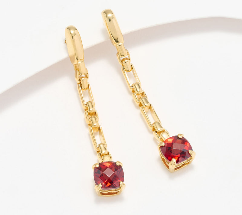 Christian James by Scott Grimes 14K Gold Clad Gemstone Drop Earrings — View 10