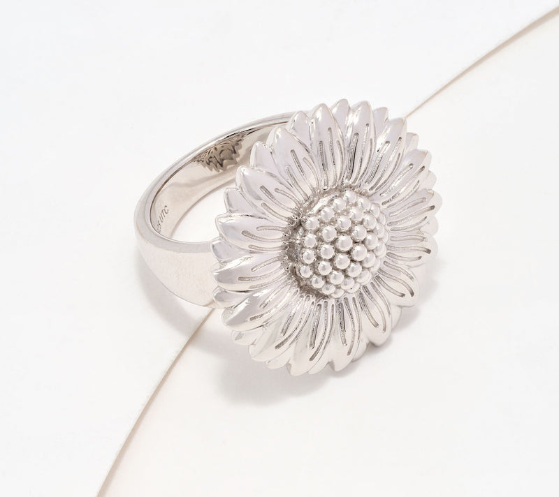 Christian James by Scott Grimes Sterling Silver Floral Sunflower Ring — Main view