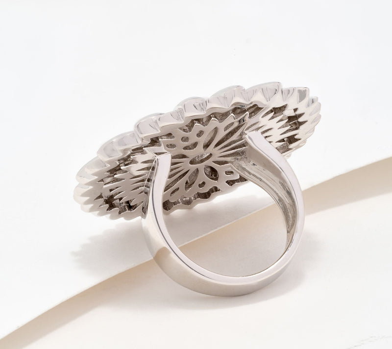 Christian James by Scott Grimes Sterling Silver Floral Bold Sunflower Ring — View 2