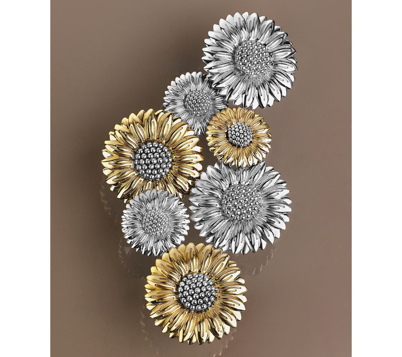 Christian James by Scott Grimes Two-tone Floral Bold Sunflower Ring — View 6