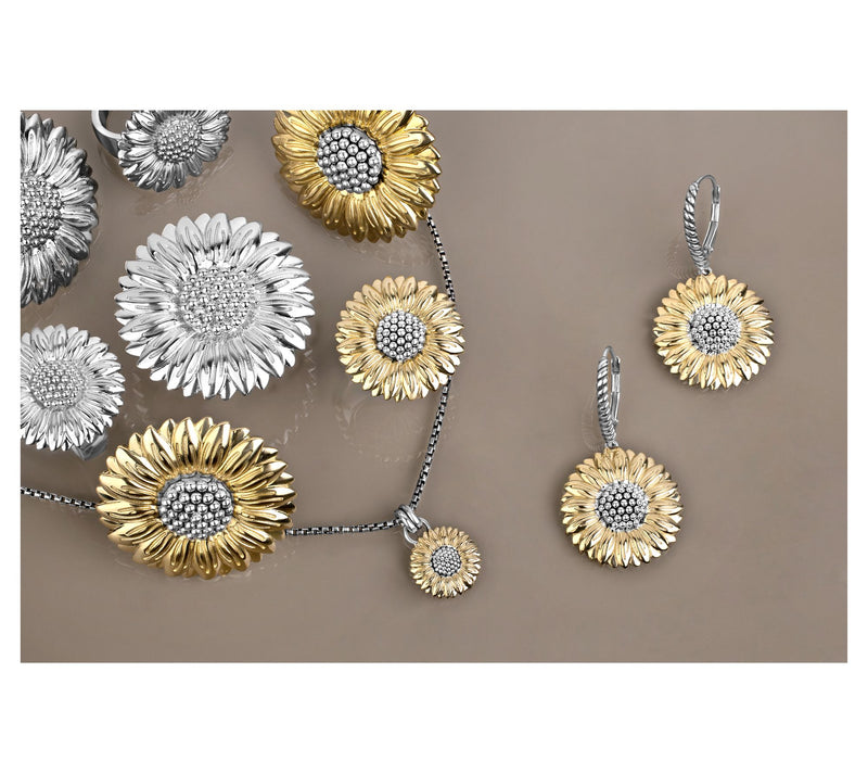 Christian James by Scott Grimes Two-tone Floral Sunflower Earrings — View 6