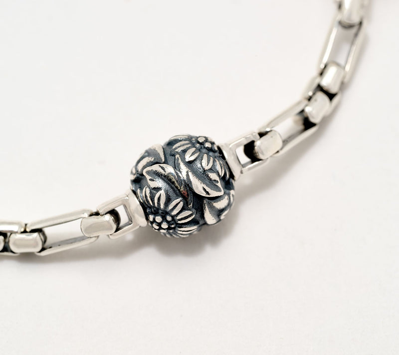 Christian James by Scott Grimes Sterling Silver Cultured Pearl Floral Bracelet — View 2