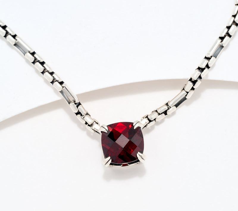 Christian James by Scott Grimes Gemstone 7x1 Luciano Necklace, Sterl — View 13