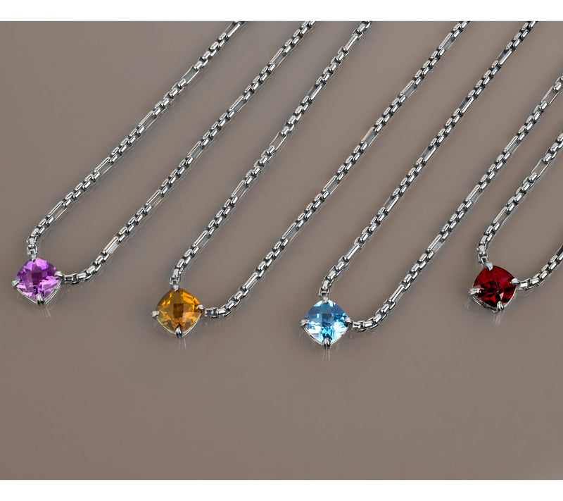 Christian James by Scott Grimes Gemstone 7x1 Luciano Necklace, Sterl — View 8