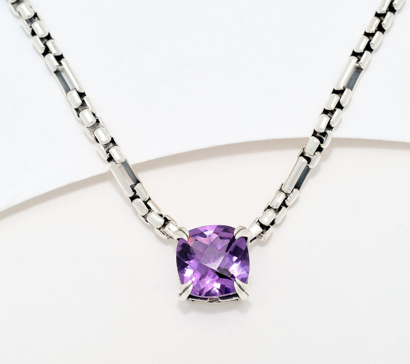 Christian James by Scott Grimes Gemstone 7x1 Luciano Necklace, Sterl — View 15