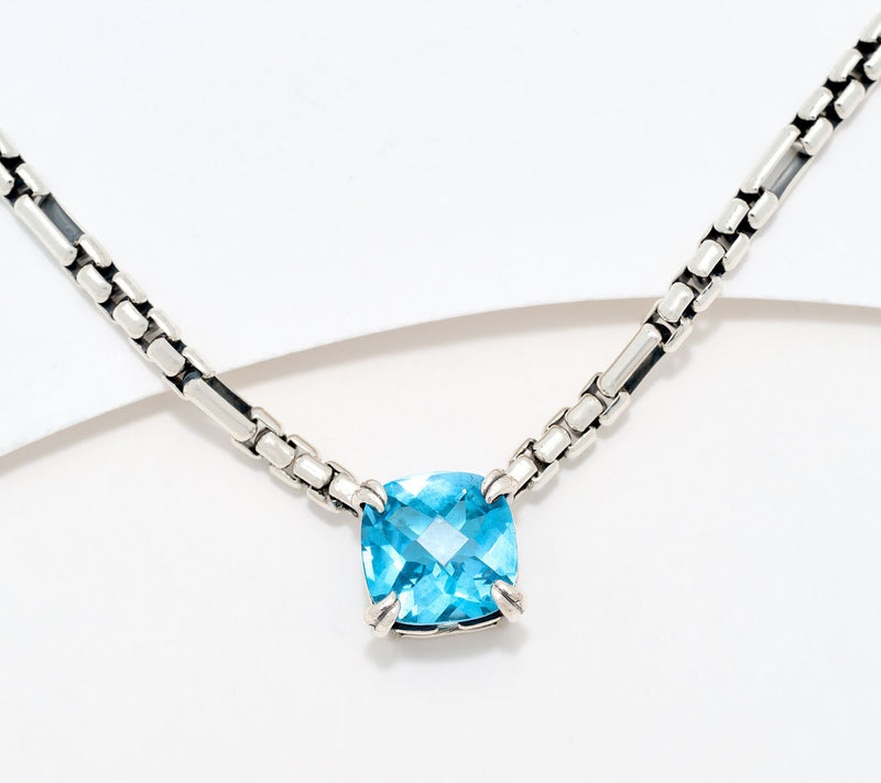 Christian James by Scott Grimes Gemstone 7x1 Luciano Necklace, Sterl — View 16