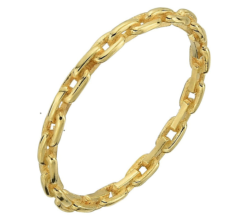 Adorna 14K Gold Paper Clip Design Band Ring — Main view