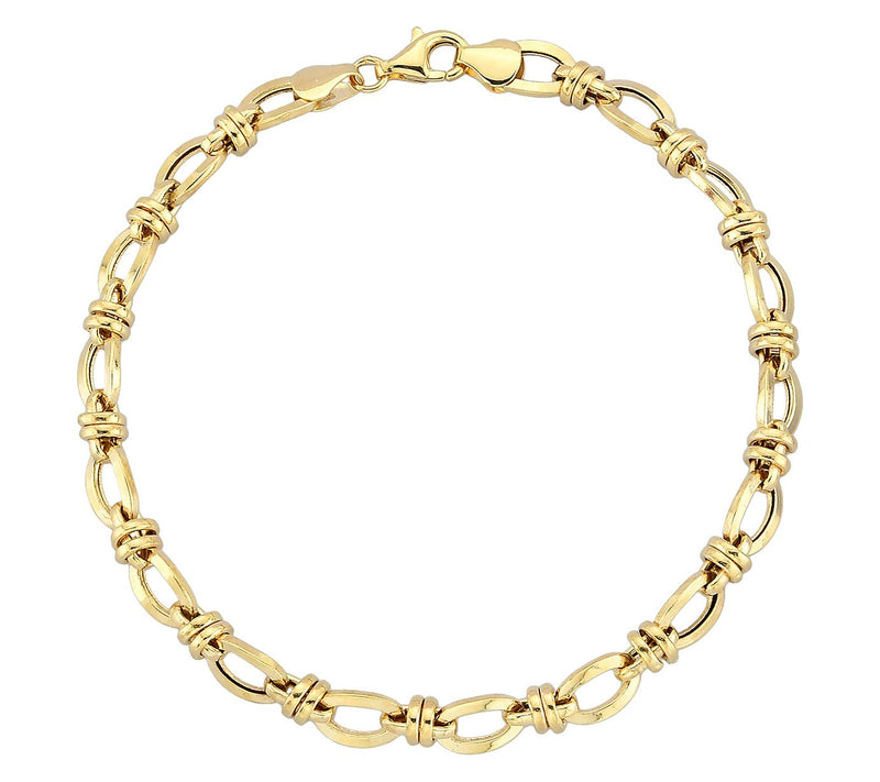 Adorna 14K Gold Fancy Status Link Bracelet — Main view