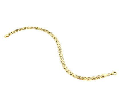 Adorna 14K Gold Twisted Oval Link Bracelet