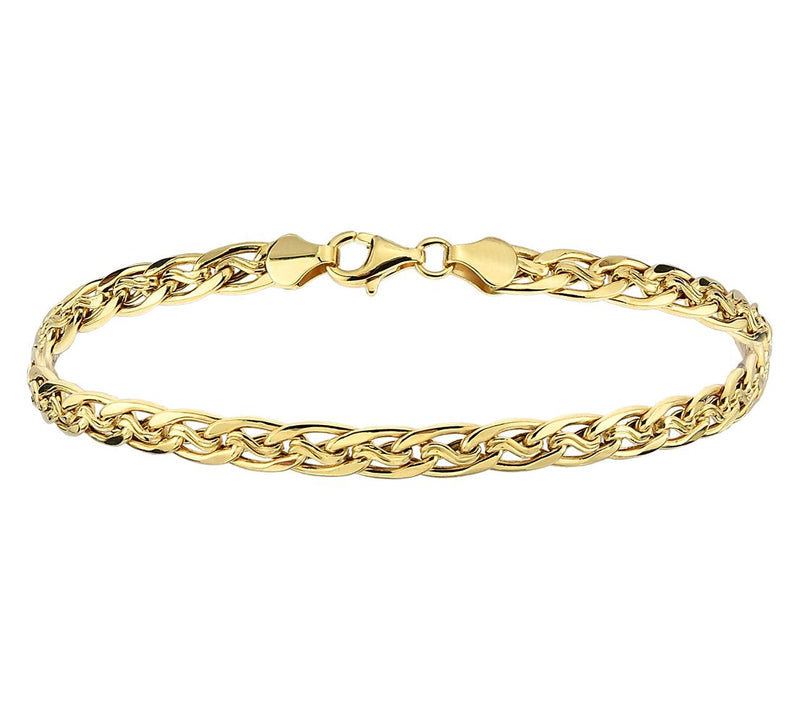 Adorna 14K Gold Twisted Oval Link Bracelet — View 2