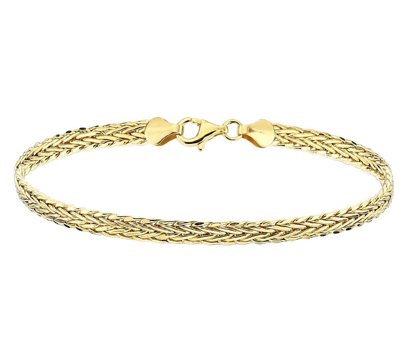 Adorna 14K Gold Foxtail Chain Bracelet — View 2