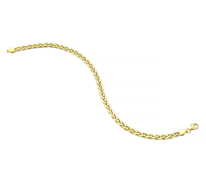 Adorna 14K Gold Wheat Chain Link Bracelet — View 2