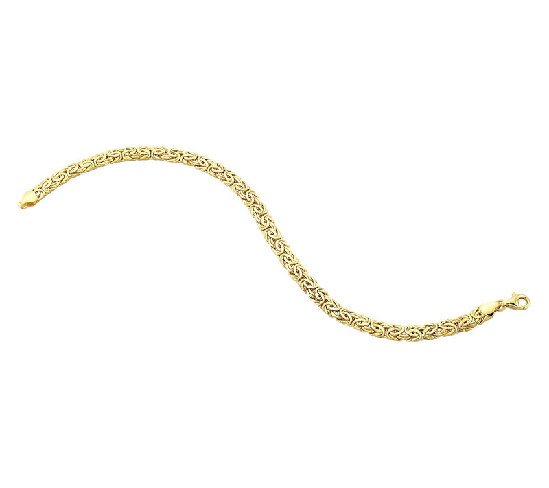 Adorna 14K Gold 5mm Polished Byzantine Chain Bracelet — Main view