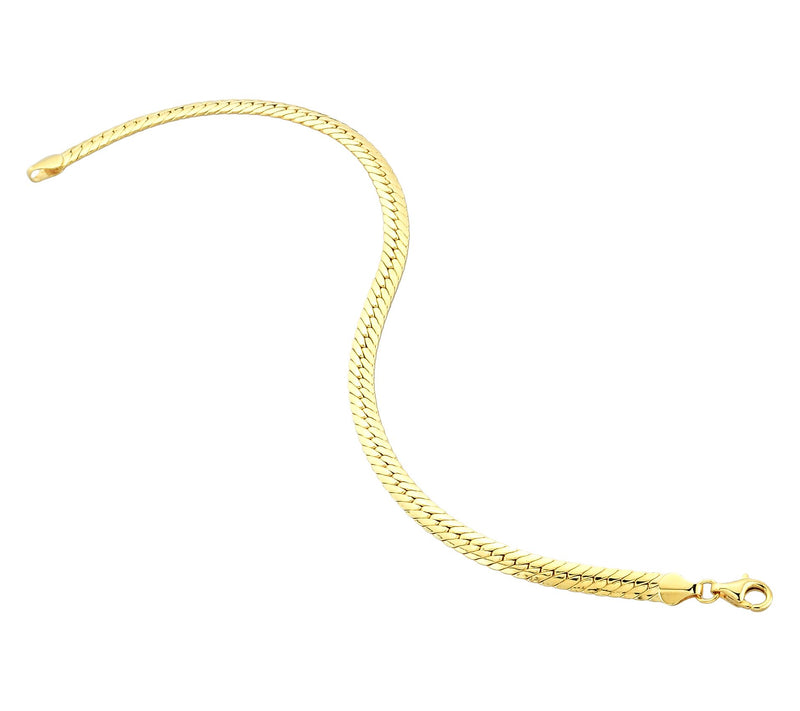 Adorna 14K Gold Cuban Snake Chain Bracelet — Main view