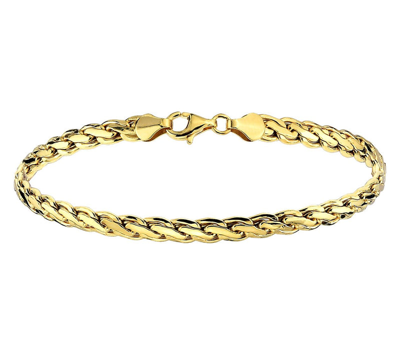 Adorna 14K Gold Woven Oval Link Bracelet — Main view