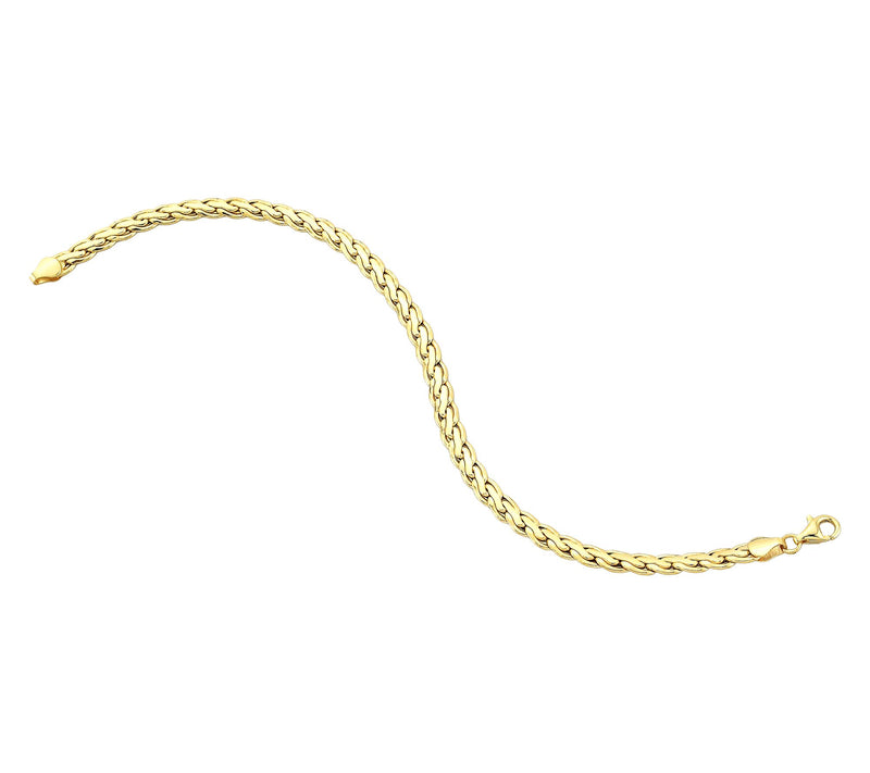 Adorna 14K Gold Woven Oval Link Bracelet — View 2