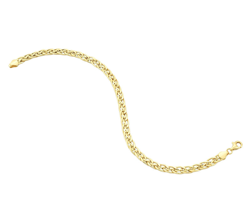 Adorna 14K Gold Woven Oval Link Bracelet — Main view