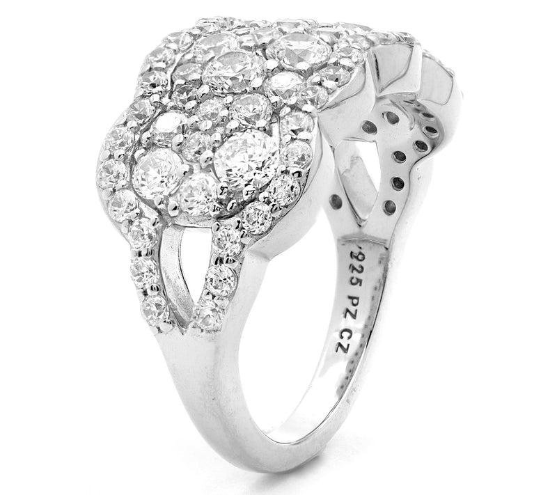Diamonique 3.60 cttw Sparkle Cocktail Ring, Sterling Silver — View 2