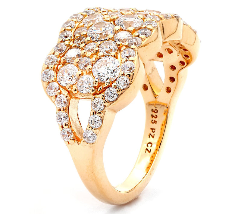 Diamonique 3.60 cttw Sparkle Cocktail Ring, Sterling Silver — View 4