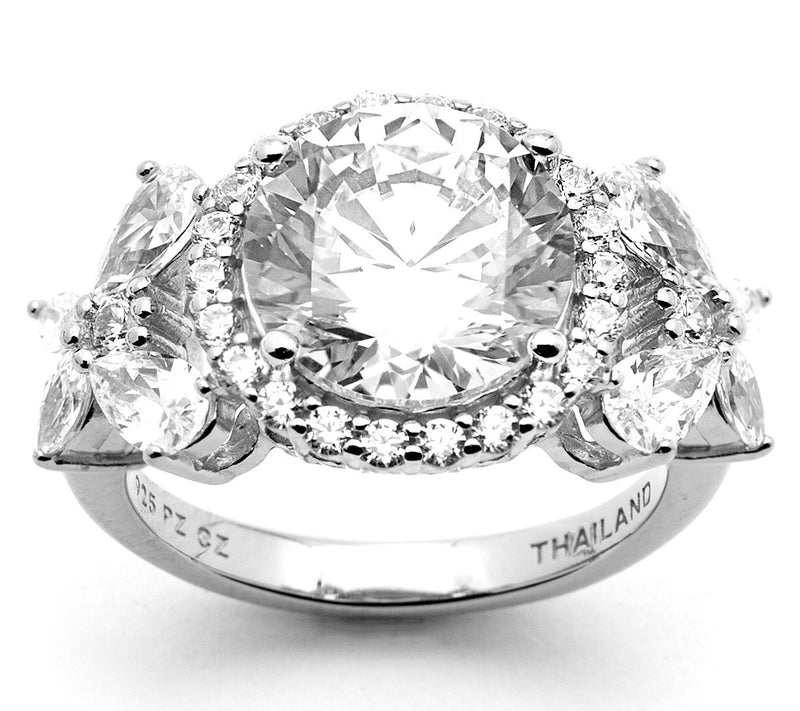 Diamonique 9.00 cttw Statement Cocktail Ring, Sterling Silver — View 7